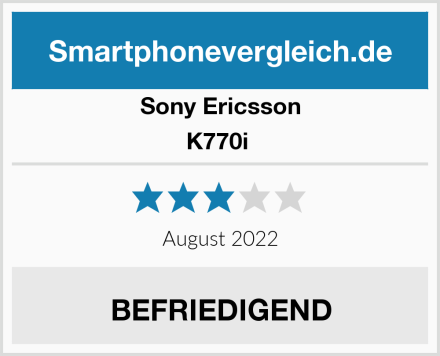 Sony Ericsson K770i  Test