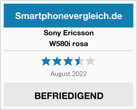 Sony Ericsson W580i rosa Test